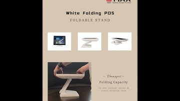 White Folding POS Terminal with Unparalleled Adjustability for Cash Register