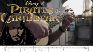 Video thumbnail of "He's A Pirate - Pirates Of The Caribbean | Disney Ukulele Fingerstyle Tab"