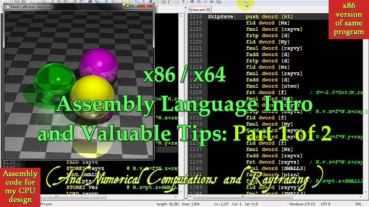 x86/x64 Assembly Language Intro and Valuable Tips: pt 1/2