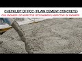 Checklist of PCC ( Plain Cement Concrete ) How to check PCC | Inspection of Plain Cement Concrete