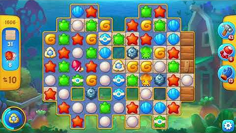 Fishdom 1606 Level - NO BooSTERS