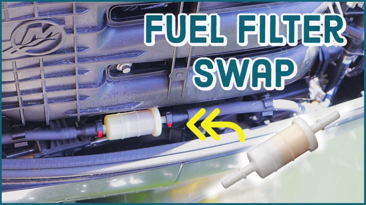 Changing A Boat In Line Fuel Filter Mercury Outboard Motor TUTORIAL 