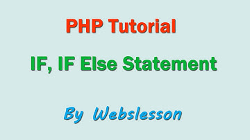 If, If else Conditional Statement in PHP