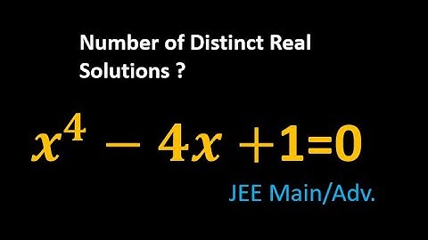 How to Find Number of Distinct Real Solutions of an Equation |  IIT JEE Preparation - RLD Sir