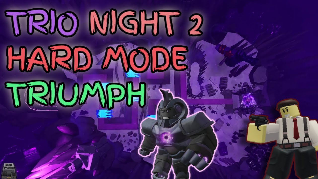 Night 2 Hard Mode Trio Triumph | TDS Halloween Event Roblox - YouTube
