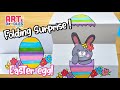 How to draw a EASTER BUNNY  |  FOLDING SURPRISE | Art and doodles for kids