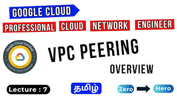 Lecture 7 | VPC Peering explained in Tamil | GCP Professional Cloud Network Engineer Training Tamil