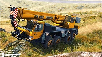 Spintires Mudrunner - Liebherr Mobile Crane Driving Off-road