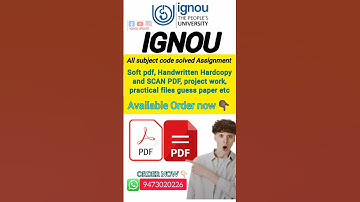 IGNOU SOLVED ASSIGNMENT MARCH 2025-26/ #ignousolvedassignment #ignouexam #ignou2026 #viralshorts
