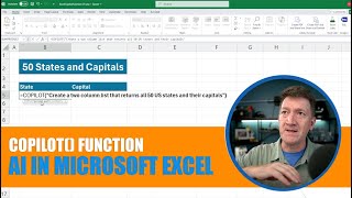 Excel AI Formula MAGIC - How to Use the Excel COPILOT() Function