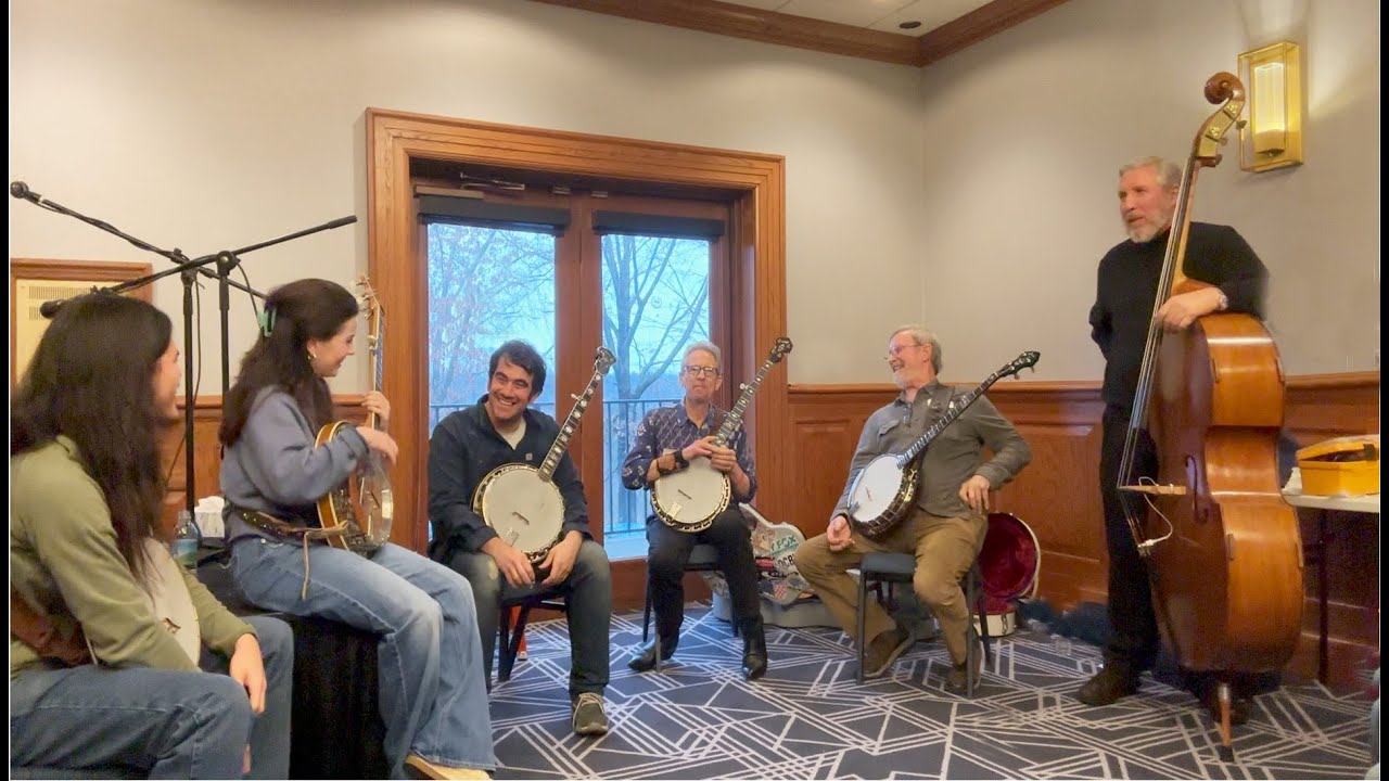 Jack Hatfield's SPBGMA 2023 Banjo workshop with Noam Pikelny, Faculty Jam - part one