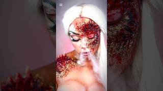 Mother of the Dragons #shorts #makeuptutorial #halloween #prosthetics #dragon  #fakeblood #makeup