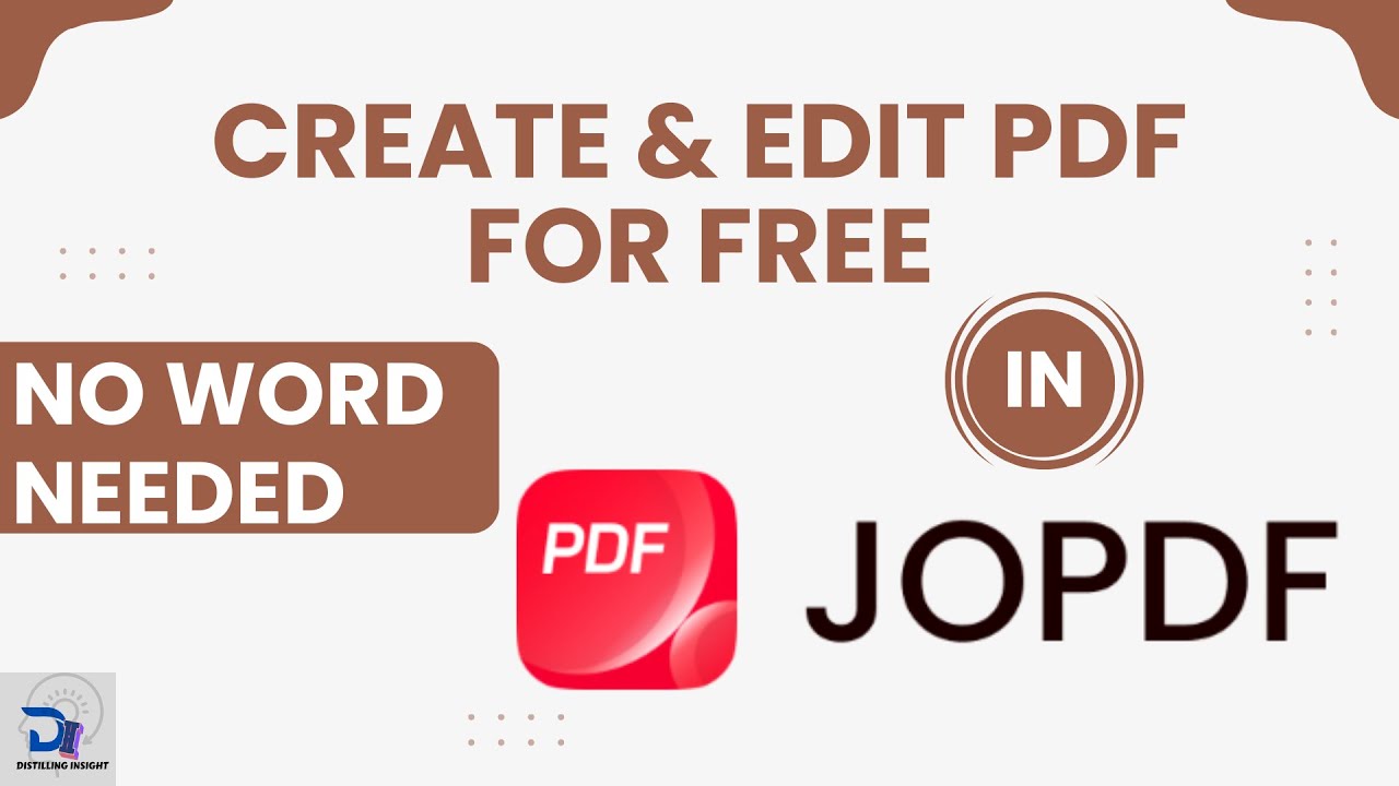 How to Use JOPDF: Full Beginner Tutorial (Create & Edit PDF for FREE ...