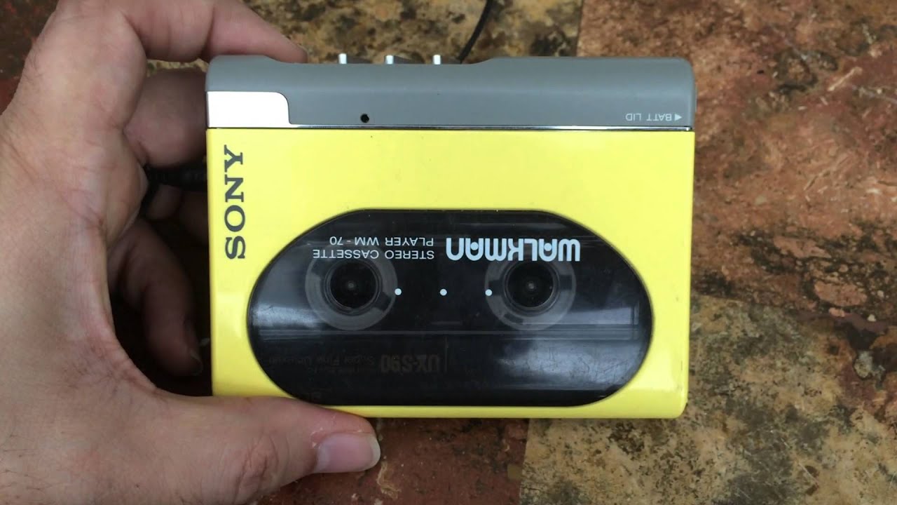 Sony Cassette Walkman WM-70 Yellow Cassette player great ...