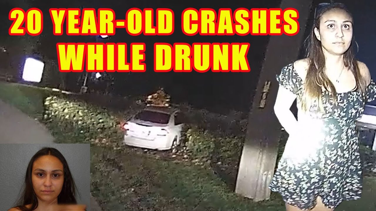 20-Year-Old Woman Crashes Her Car and Gets Arrested for DUI - YouTube