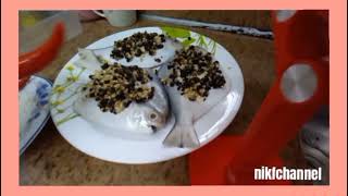 Pomfret Fish/How to Steam with blackbeans&garlic@NikChannel29