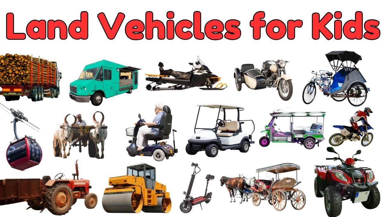 Land Transport Vehicles for Kids | Transport Vocabulary for Preschoolers | Vehicle Vocabulary 