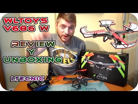 DRONE JJRC WLTOYS V686 k, Review y unboxing, FPV por wifi  Ltecnic, en español