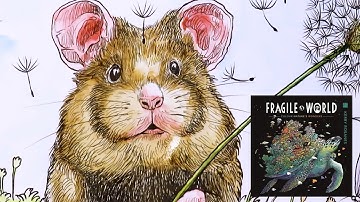Coloring Fragile World Coloring Book by Kerby Rosanes and Flip Through