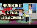 Punaises de lit : 10 erreurs à ne pas commettre dans la lutte et le traitement contre les punaises.