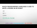 MCQ EXCEL part 1