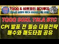 [TQQQ BTC 실전투자] TQQQ SOXL TSLA BTC CPI 발표전 필승 대응전략! 매수매도타점 공유 [TQQQ BTC 장기투자ㅣ도전! 월배당 천만원ㅣ노후준비ㅣ야심매매법]