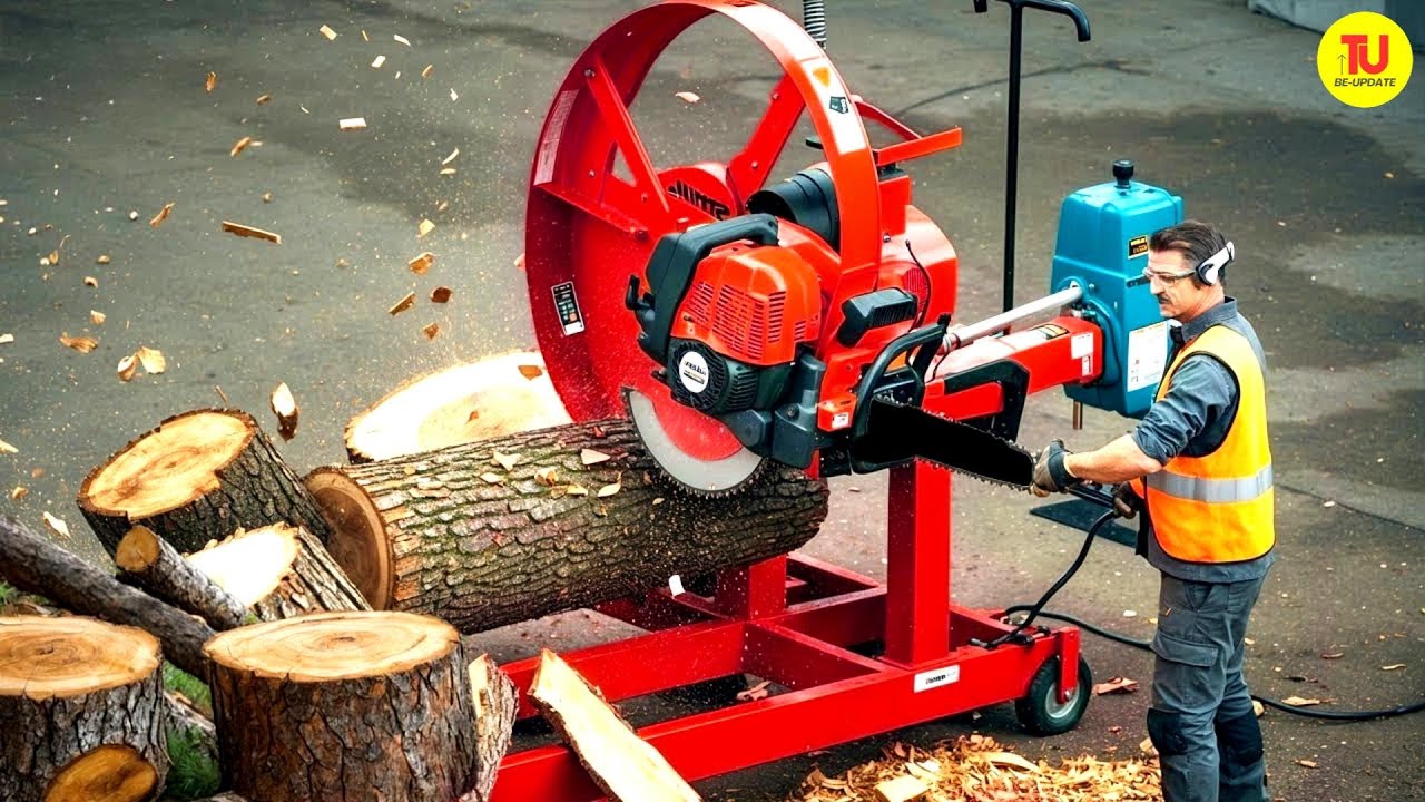 Fastest Firewood Processing Machine & Modern Wood Cutter Splitter in ...