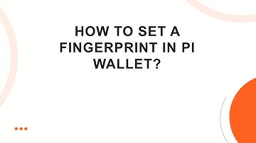 How to Set a Fingerprint in Pi Wallet?