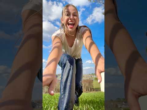 Showering OUTSIDE?! 🚿🤨🤣 | Gabriella Triple Charm #shorts