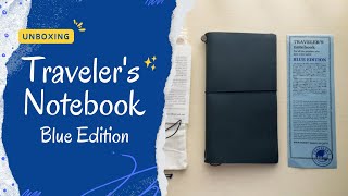 Traveler's Notebook Blue Edition Unboxing! (Original Blue)