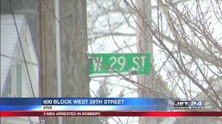 Three men arrested after robbing 26-year-old at gunpoint