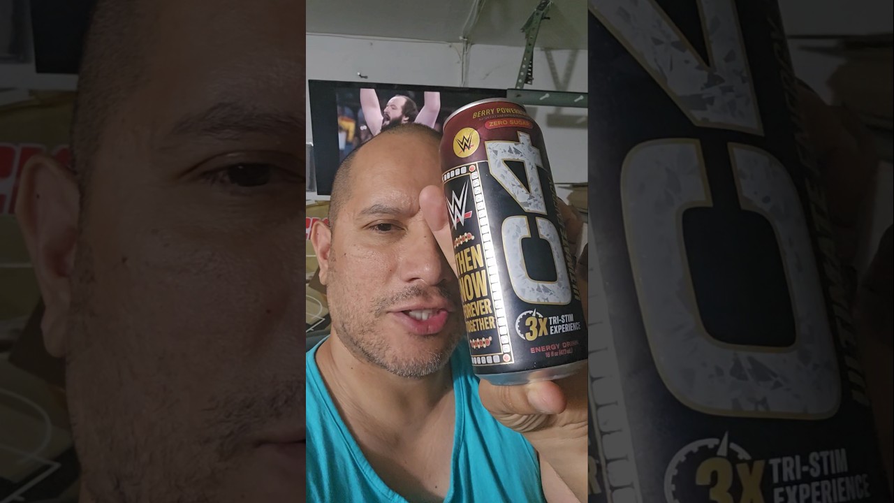 Trying WWE C4 Energy Drink Berry Powerbomb! Taste Test & Review