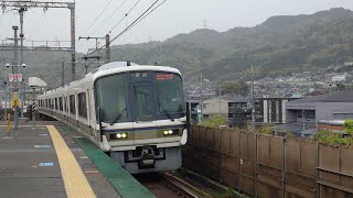 JR西日本 221系 K18編成 湖西線 B普通 京都行き 唐崎駅 2024048