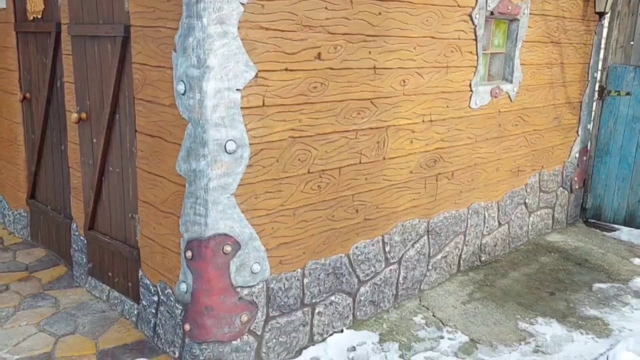 Оформление Фасада бани. декоративная штукатурка.работа Лапушкин ...