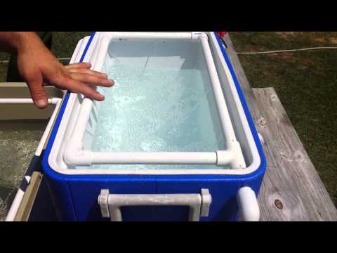 diy - how to make a cooler livewell bait holding tank from