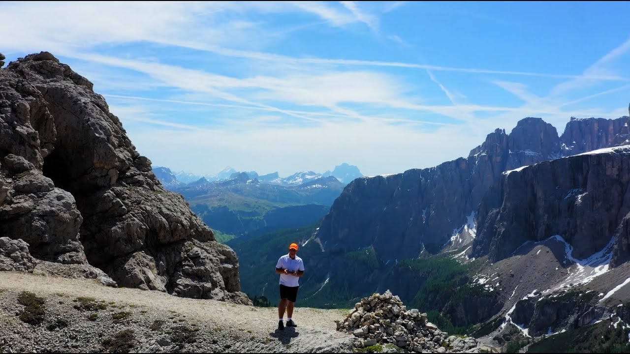 Drone and Ferrata Gran Cir Mountain- Dolomites, Italy - June 2019
