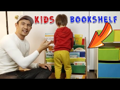 Kidkraft Primary Sling Bookshelf 14226 Youtube