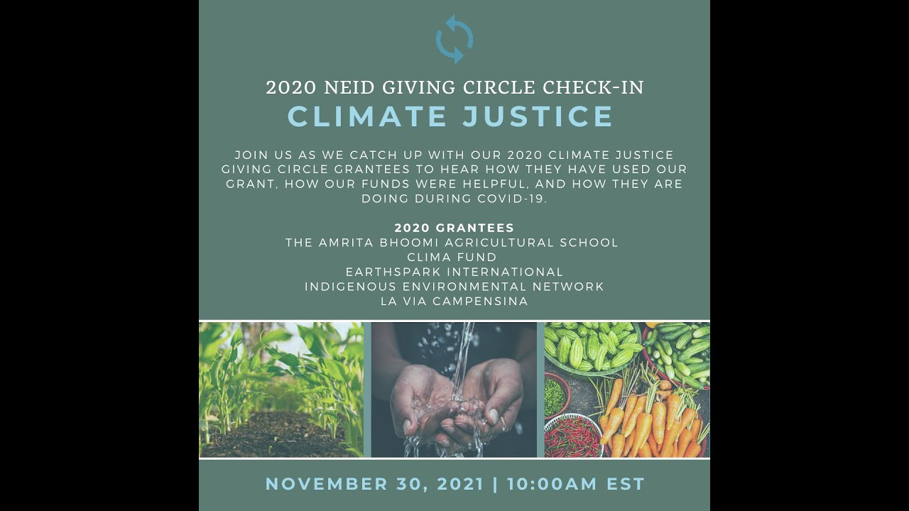 1 Year Grantee Check-In: 2020 Climate Justice Giving Circle