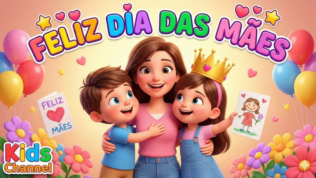 Feliz Dia das Mães! 💐 Vídeo Infantil Educativo com Mensagem Fofa para a ...