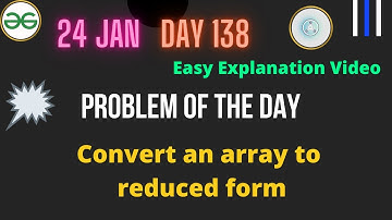 Convert an array to reduced form | Day-138 Problem of the day | Convert an array to reduced form GFG