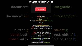 Magnetic Button Magic! 🔥 Smooth Hover Effect in JavaScript
