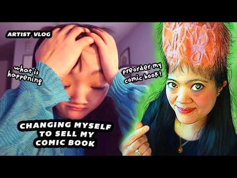 art vlog | 💇🏾 Changing myself to sell my comic book 🪞