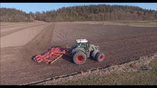 Fendt 828 & Väderstad Carrier 650 CrossCutter Disc