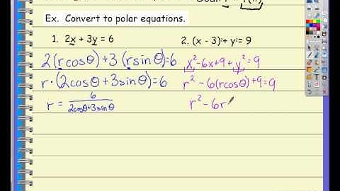 Unit 6B Video Lesson 5: Converting between Polar and Rectanular equations