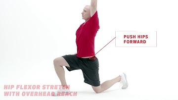 Hip Flexor Stretch with Overhead Reach - Travel Workout: Bodyweight Strength & Cardio