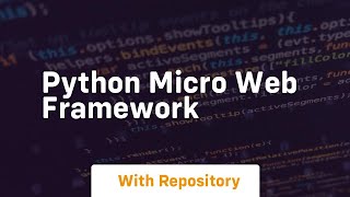 python micro web framework