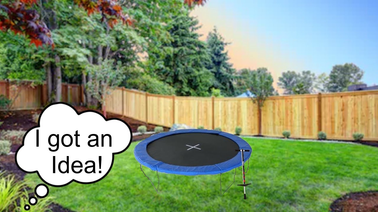 Using a pogo stick on a trampoline 😃😃‼‼ YouTube