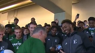 Eastern Michigan senior gets scholarship surprise