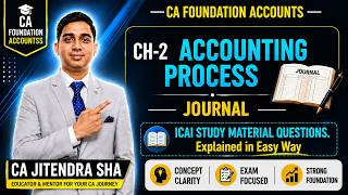 CA Foundation Accounts | Journal | ICAI SM Questions | Sep 26 & Jan 27 Exam Onwards