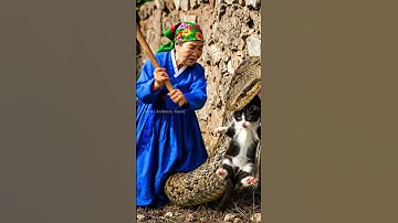Heroic Grandma Saves Cat from Snake